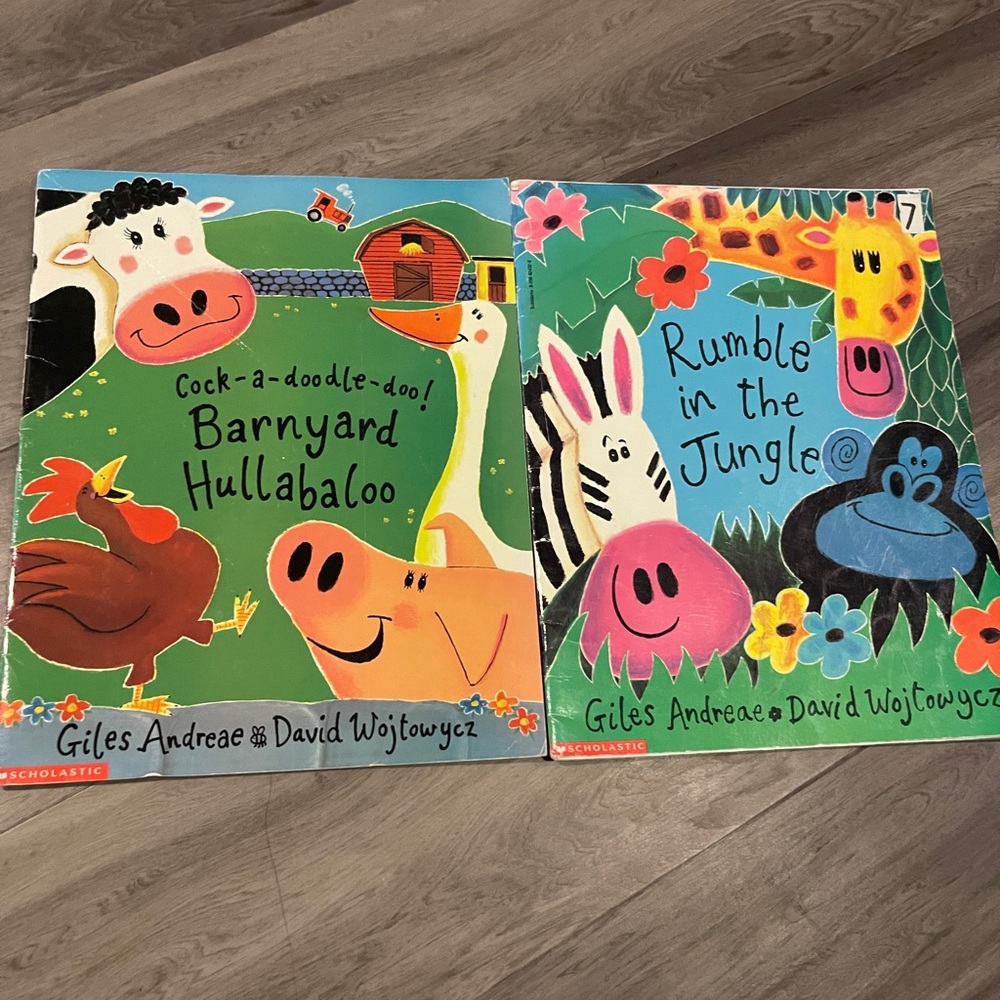 Scholastic Illustrated Children's Book with Red and Blue Accents